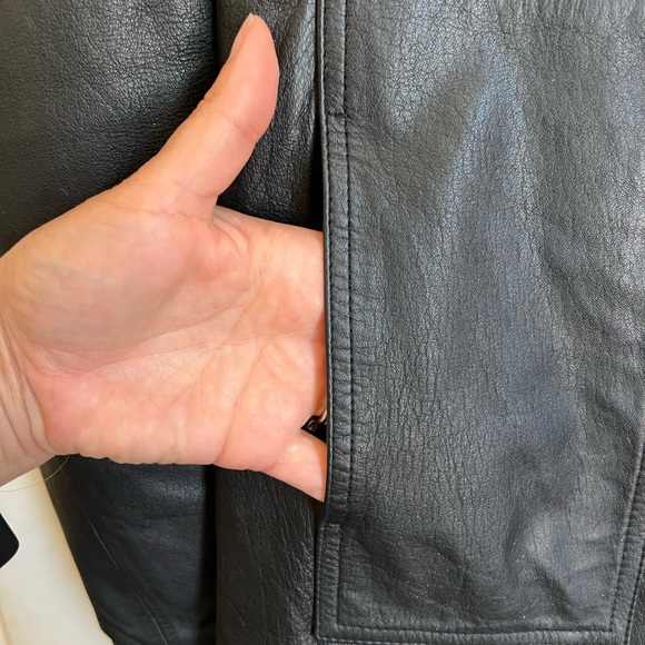 DIESEL Fab Y2K Leather Jacket Buttons Quilted Lining Vintage Size Small - Picture 9 of 14